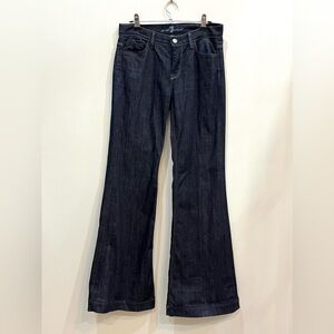 7 For All Mankind Dark Blue Flare Jeans